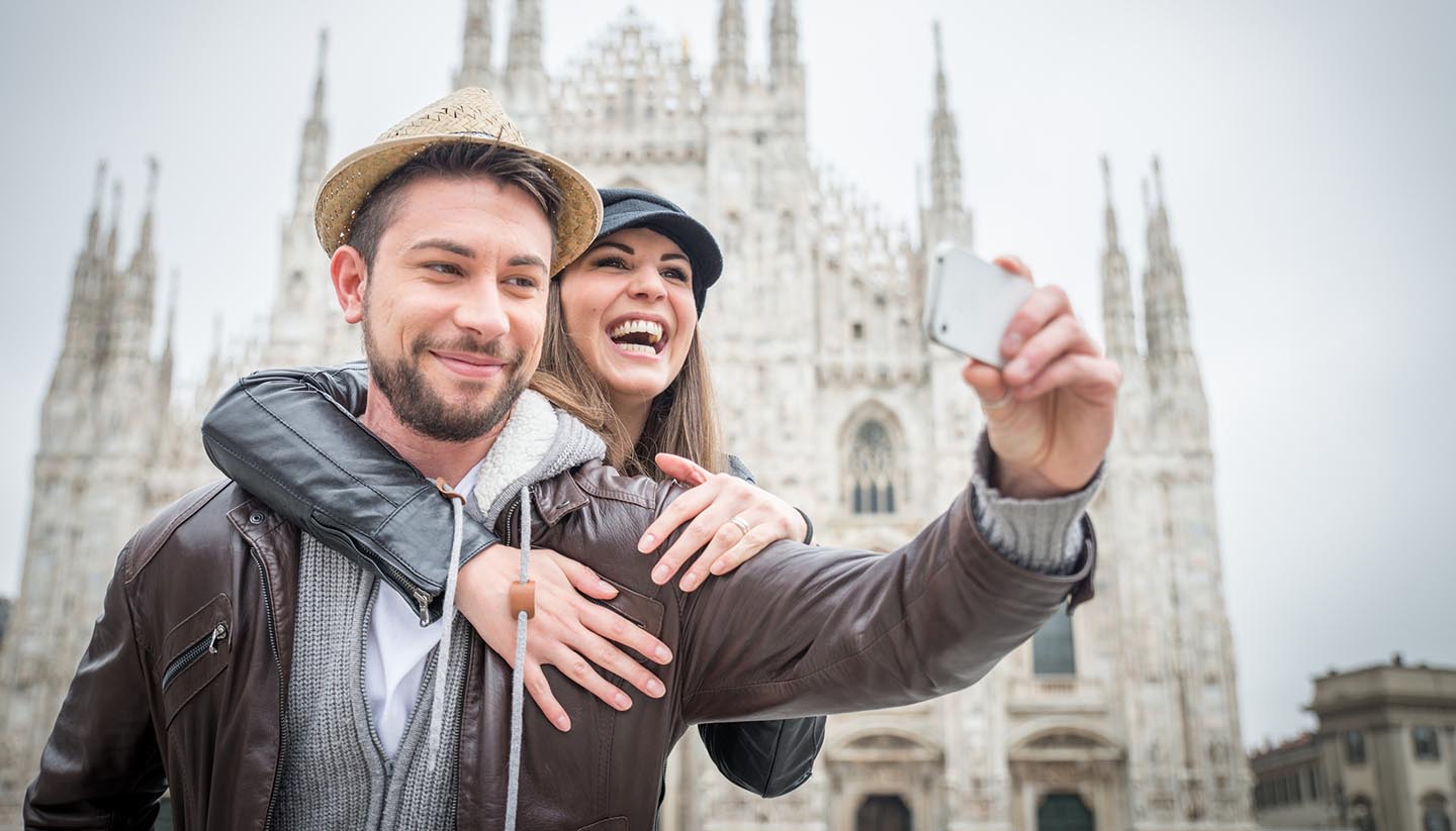 Milan - Tourists at Duomo Sathedral, Milan