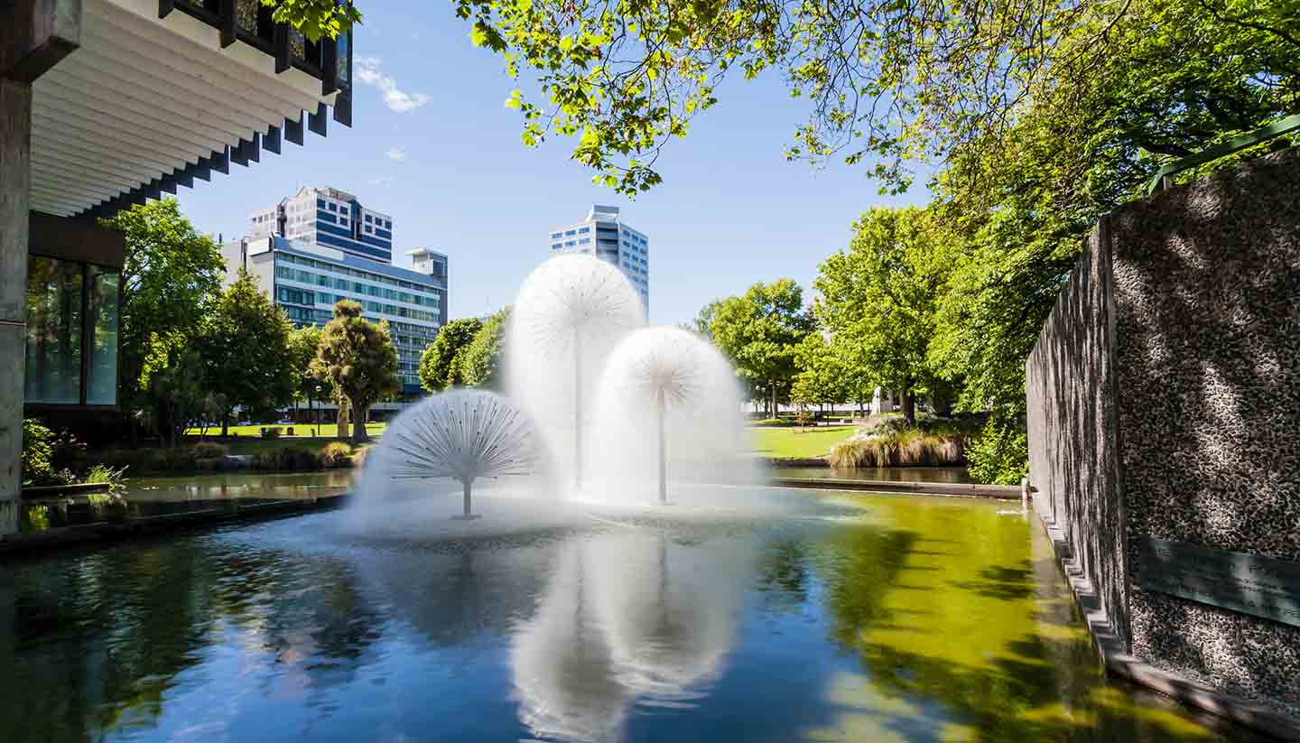 Christchurch - Ferrier Fountain, Christchurch, New Zealand