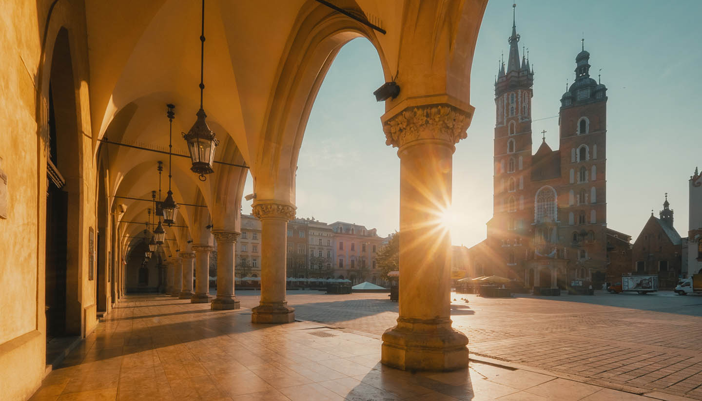 Cracow - Sunrise in Cracow. Poland