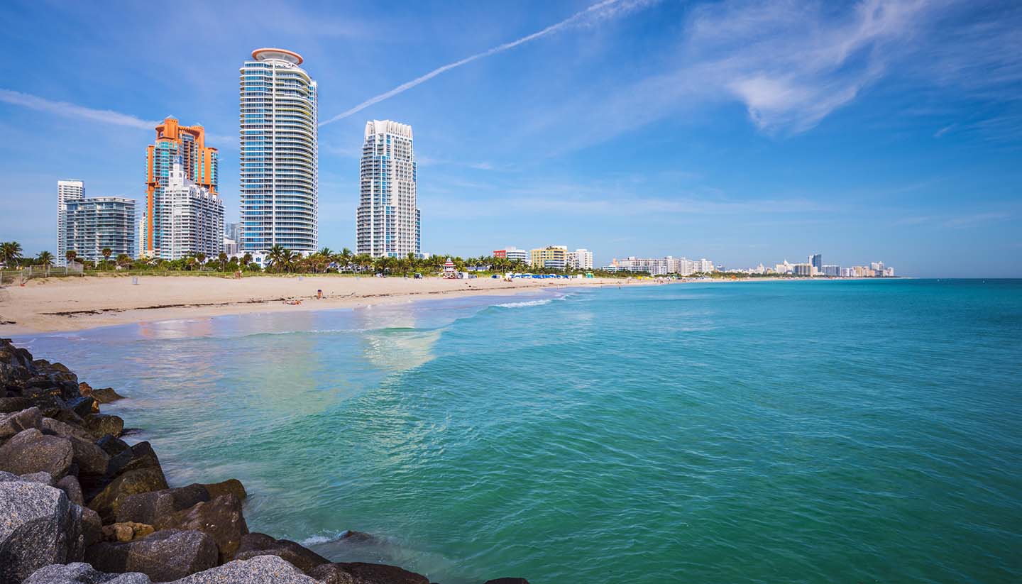 Miami - Miami Beach Skyline, Florida, USA